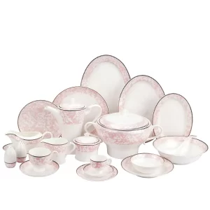 european dinnerware set TANGSHAN wholesale 125pcs dinnerware sets for 12 people bowl and plate