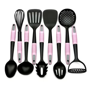 household 9 Pcs nonstick cookware dishwasher safe spatula spoon kitchen tools & gadgets nylon cooking utensils items set