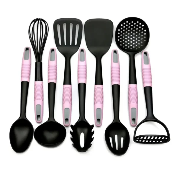 household 9 Pcs nonstick cookware dishwasher safe spatula spoon kitchen tools & gadgets nylon cooking utensils items set