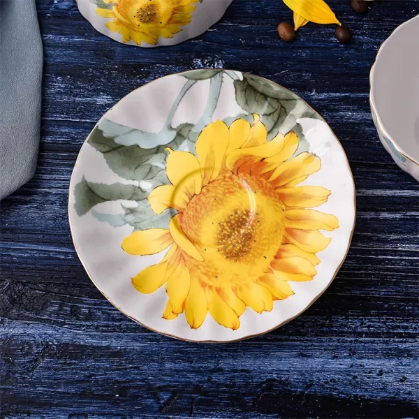 Wholesale Bone China cup and saucer set, ceramic cup and saucer, Porcelain coffee cup for gift - Image 4