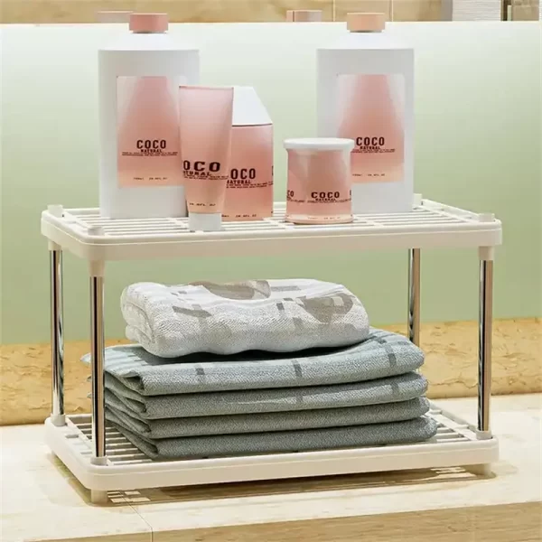 Multifunctional Metal White Kitchen Storage Rack Vegetable Storage Rack Shelf Microwave Oven Stand Rack - Image 2