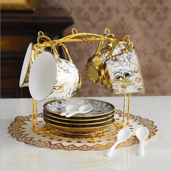 OH43 Luxury Ceramic Cup and Dishes, Household Water Cup - Image 2