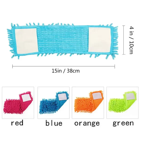 Super Absorbing Microfiber Cleaning Mop Pads Microfiber Mop Pads Refill Heads For Flat Dust Mops - Image 4