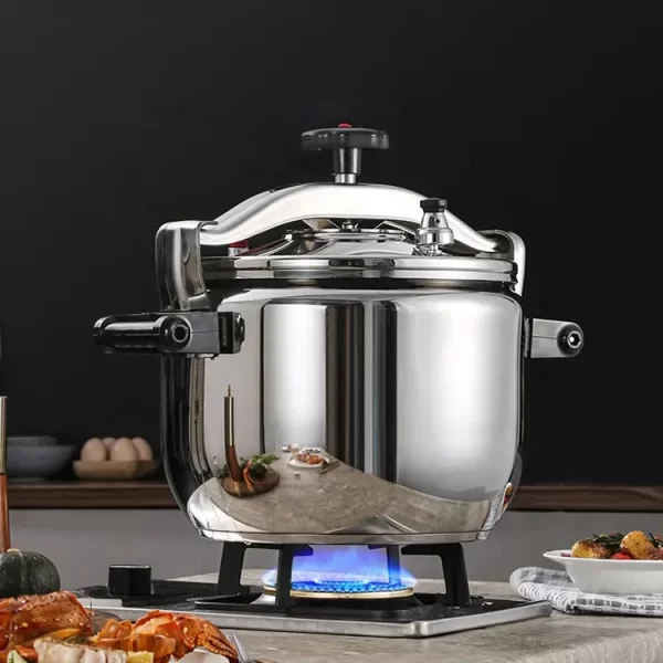 2023 New Design 15-45L Commercial Cookware Stainless Steel 304 Cooking Pot Inductional Pressure Cooker for Restaurant Hotel - Image 3