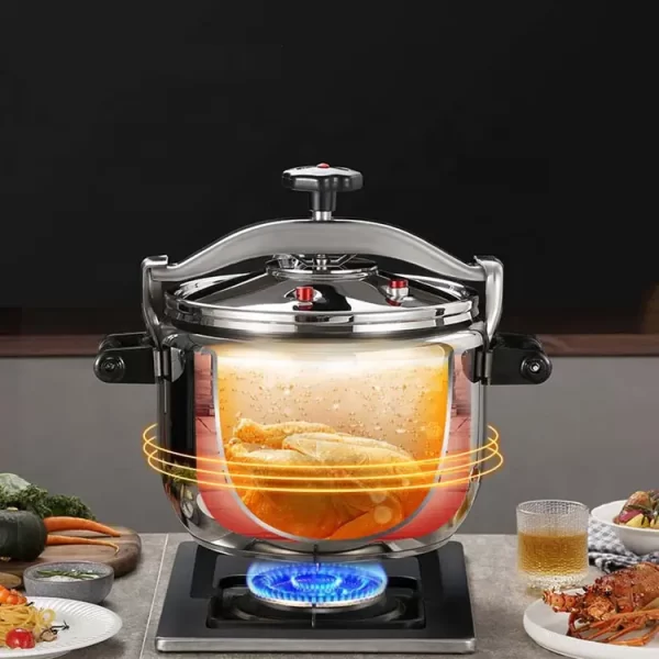2023 New Design 15-45L Commercial Cookware Stainless Steel 304 Cooking Pot Inductional Pressure Cooker for Restaurant Hotel - Image 2