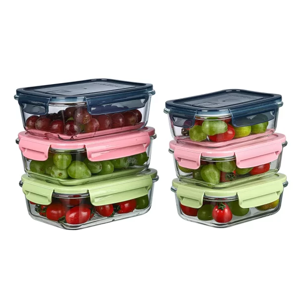 Microwave Safe Glass Food Storage Container Glass School Lunch Bento Box - Image 4