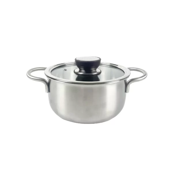 Customizable 6PCS 2mm Thickness Cook Pots And Pans Stainless Steel Kitchen Wear Cookware Sets cooking Pots with Glass Lid - Image 4