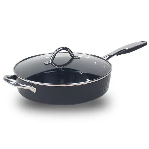 Pressed cookware 5 pcs kitchen cookware nonstick frying pan and pot set price - Image 3