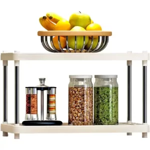Multifunctional Metal White Kitchen Storage Rack Vegetable Storage Rack Shelf Microwave Oven Stand Rack