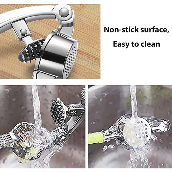good grips soft-handled Zinc Alloy stainless steel Peeler 2 in 1 garlic press Garlic Press Crusher - Image 3