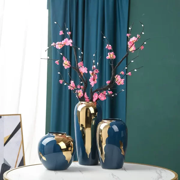 Best Selling Wholesale Grand Custom Design Flower Garden Table Retro Ceramic Vase For Home Decor - Image 2