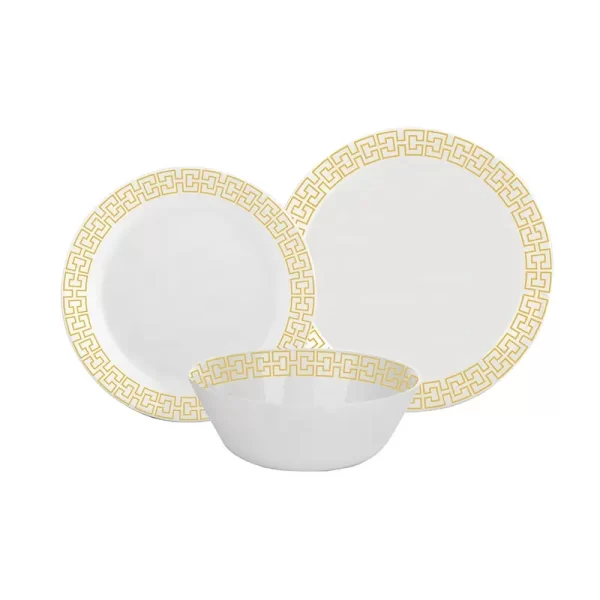 China supplier white new Heat resistant decals opal glassware plate opal glass tableware opal plate dinnerware set cake plate - Image 2