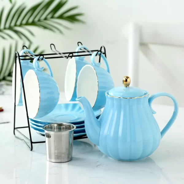 A03-17 Pumpkin Design Stylish Cup and Saucer with New Bone Ceramic Tea Cup Saucer Set - Image 2