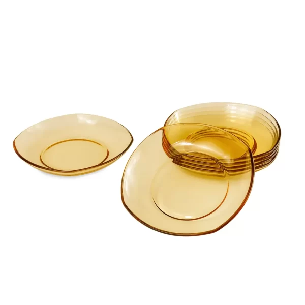 wholesale custom high quality Colour glass serving food tray dishes glass bowl plates - Image 2