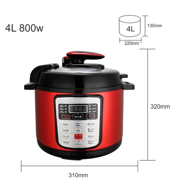 2023 Electric Pressure Cooker 5L 900W CB CE Stainless Steel 70kpa pressure cooker - Image 3
