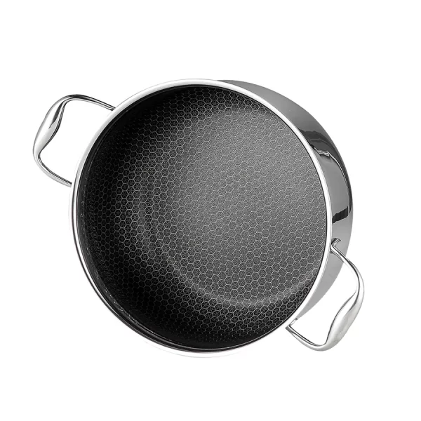 5 Layer Bottom 304 Stainless Steel Honeycomb Non-stick Soup Pot Set For Induction Cooker Gas Stove - Image 2