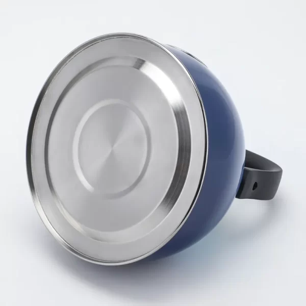 Blue Whistling Kettle Stove Top Tea Pot Stainless Steel 2.5L 2.6QT Whistling Tea Kettle - Image 3