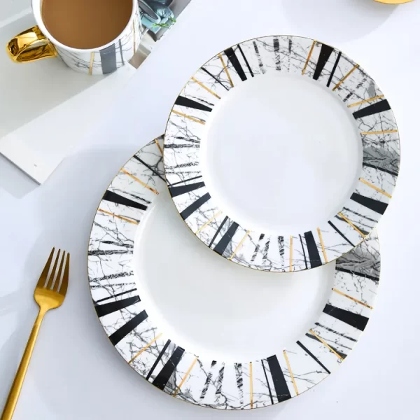 European dinner plate wholesale business round plate 2023 new style store hot selling dinner plate - Image 3