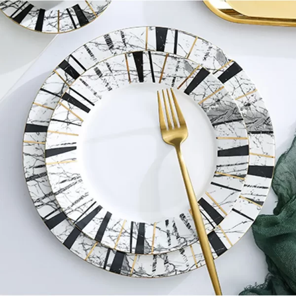 European dinner plate wholesale business round plate 2023 new style store hot selling dinner plate - Image 2