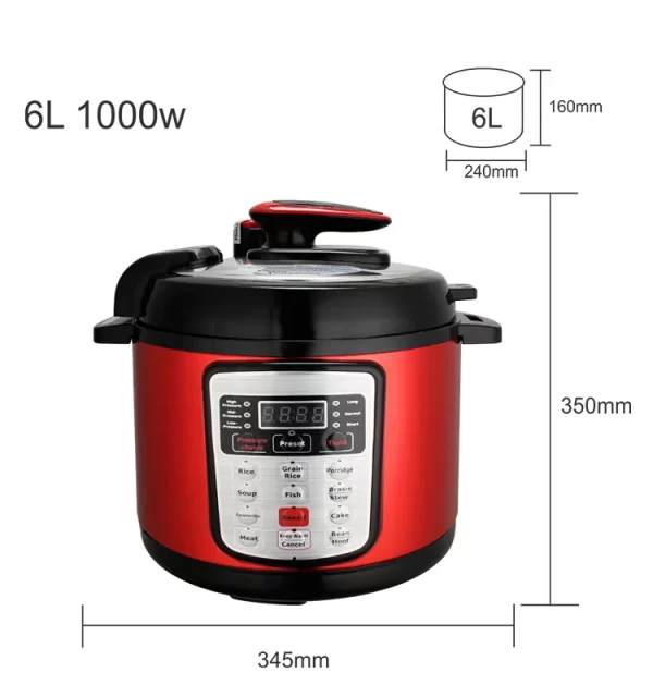2023 Electric Pressure Cooker 5L 900W CB CE Stainless Steel 70kpa pressure cooker - Image 2