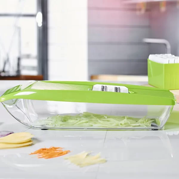 Chinese factory japanese style vegetable julienne mandolin slicer with box - Image 2
