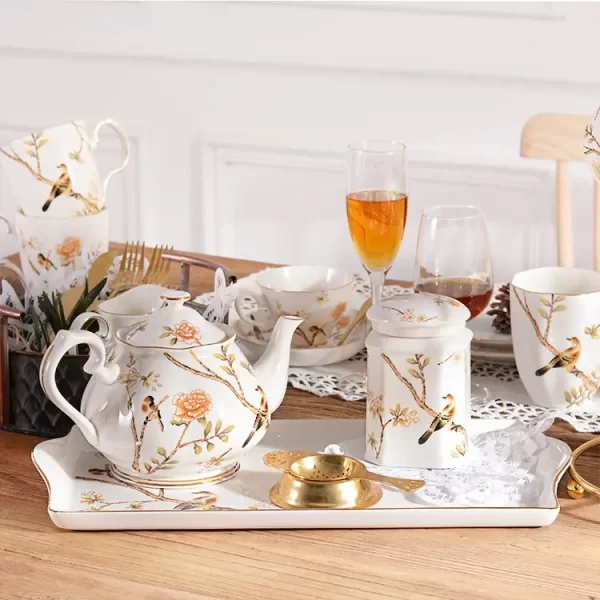New Style Fine Porcelain Dinner Set New English Afternoon Scented Tea Set Black Tea Cup Home High-end European Tea Pot Set - Image 3