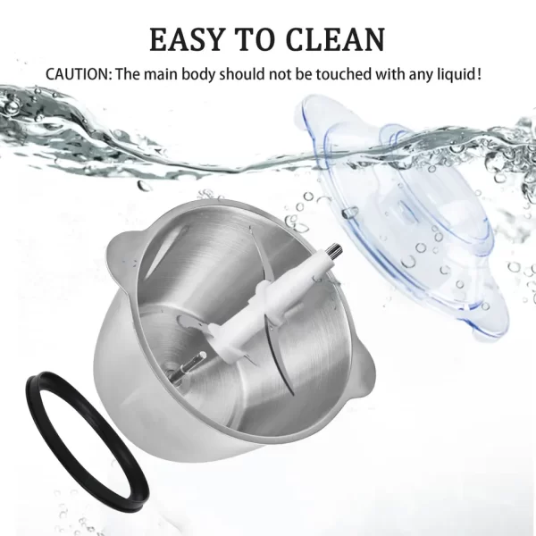 2L Stainless Steel Food Chopper 3 Speeds Automatic Meat Slicers Electric Meat Grinder Machine For kitchen - Image 3
