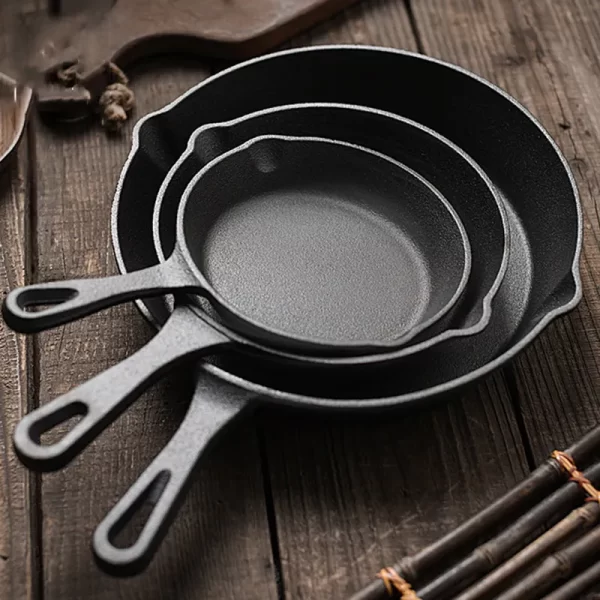 New Design Multifunction Non-Stick Pre-Seasoned Cast-Iron Skillet Cookware Frying Pan - Image 2