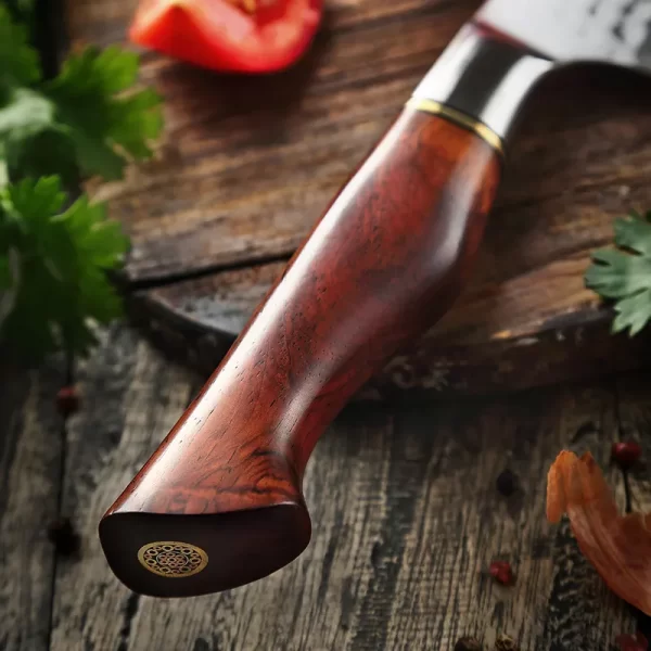 3PCS 73 layers damascus powder steel kitchen knife set professional damascus knife - Image 6
