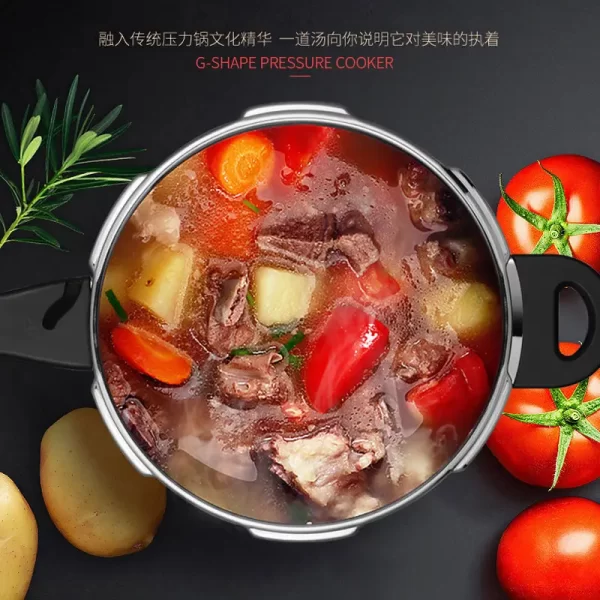 Pressure Pot Pressure Cooker 18-24cm 4.5L-10L for Induction Cooker Shape 304 Stainless Steel 22cm/8l G Eco-friendly - Image 5