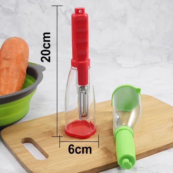 Best Sell kitchen gadgets vegetables peeler with container storage cup potato peeler - Image 2