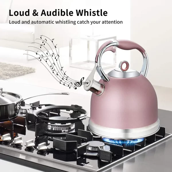 Hot Selling Whistling Tea Kettle Boiling Water Stainless Steel Teapot for Stove Top Whistle Water Kettle Stovetop Tea Pot - Image 2