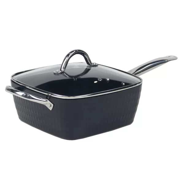 Pressed cookware 5 pcs kitchen cookware nonstick frying pan and pot set price - Image 2