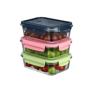Microwave Safe Glass Food Storage Container Glass School Lunch Bento Box