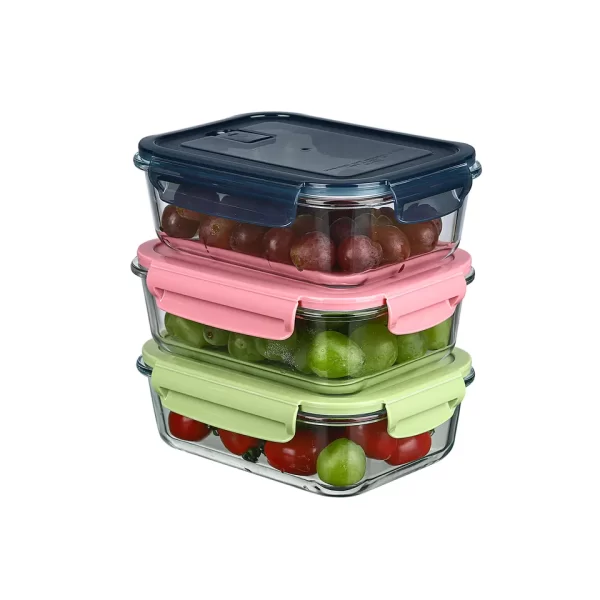 Microwave Safe Glass Food Storage Container Glass School Lunch Bento Box