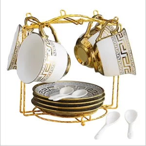 OH43 Luxury Ceramic Cup and Dishes, Household Water Cup