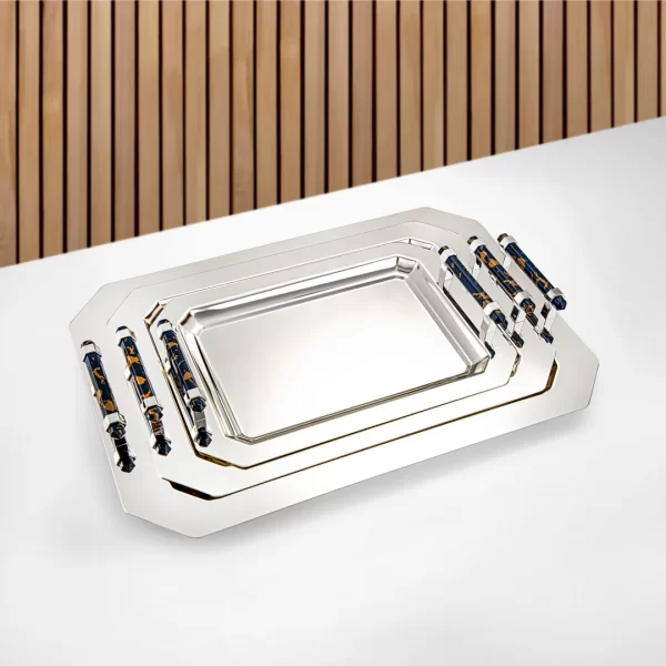 Silver Serving Tray Set - Image 2