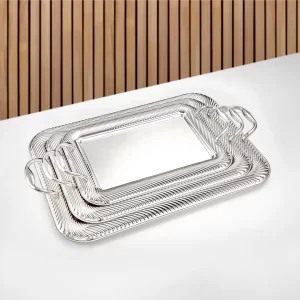 Silver Serving Tray Set