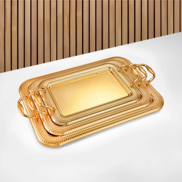 Silver Serving Tray Set - Image 3